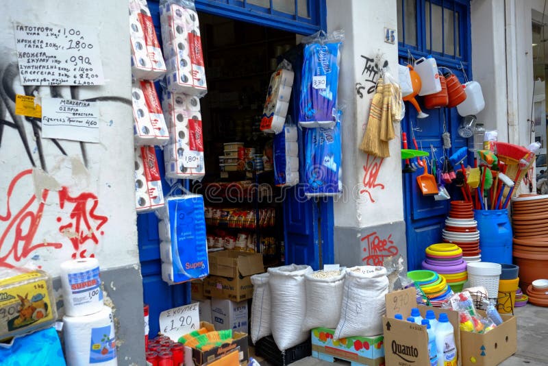 Store Items for the Home in Greece Editorial Image Image of home