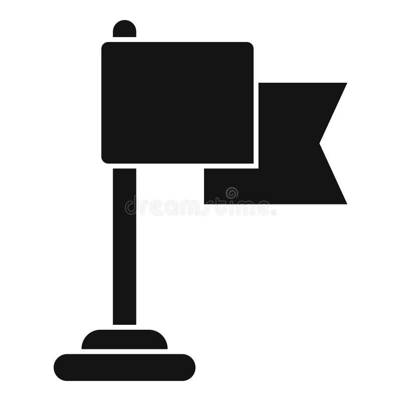 Store locator flag icon simple vector. Map street center stock illustration