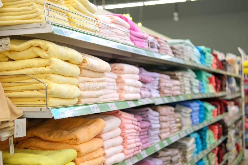 Shop with a Wide Range of Towels Stock Image Image of cotton