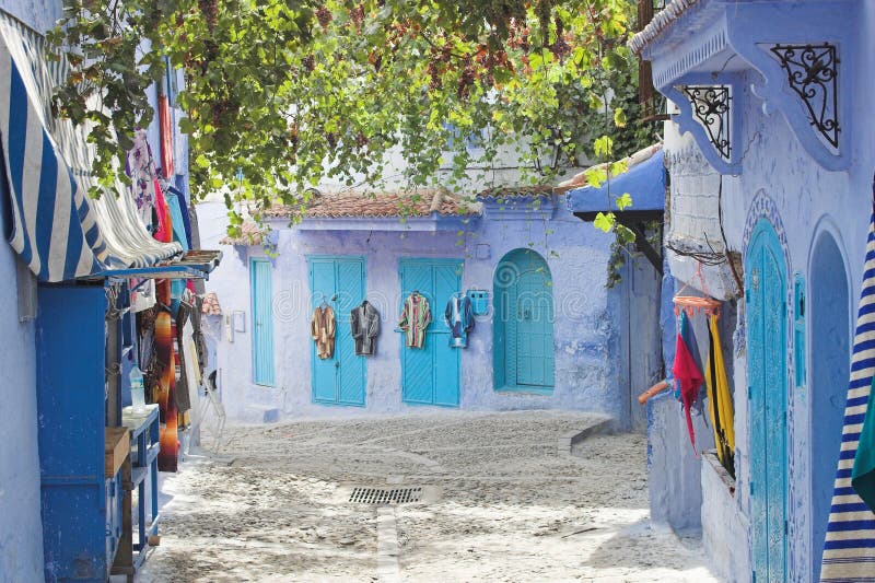 An street of Chaefchaouen medina. An street of Chaefchaouen medina