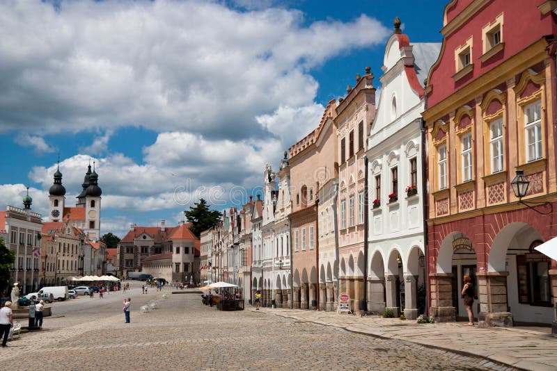  storico di TelÄ della città dell'Unesco fotografia stock storico di TelÄ della città dell'Unesco fotografia stock