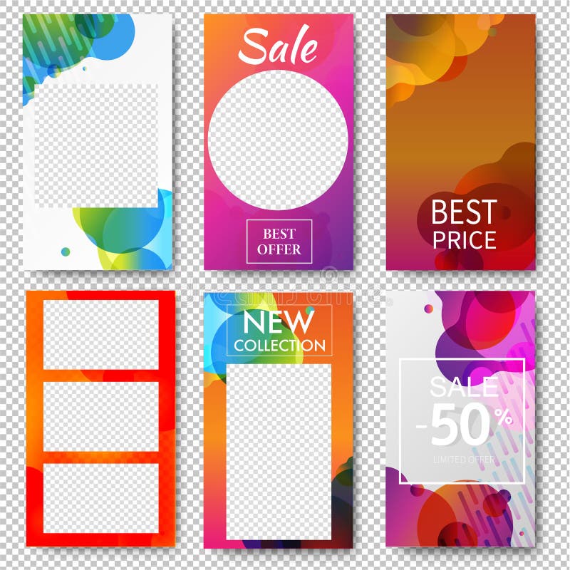 Six Stories Templates for Social Network Instagram. Stock Vector ...