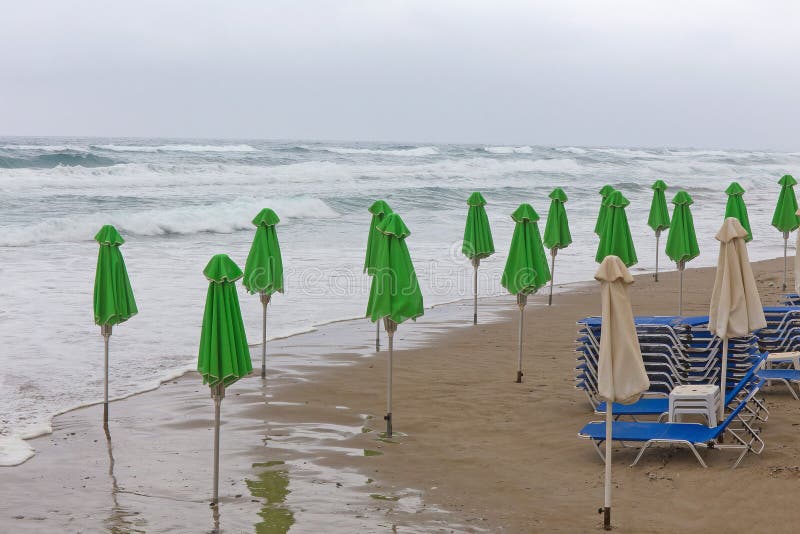 One of the beaches of the Mediterranean during a storm. Sand fragment stock images, royalty-free photos and pictures
