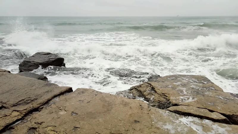 Storm in the Caspian Sea.