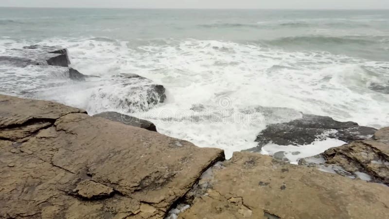 Storm in the Caspian Sea.