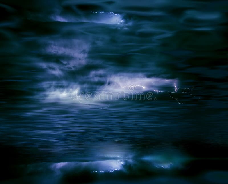 Storm clouds and lightning