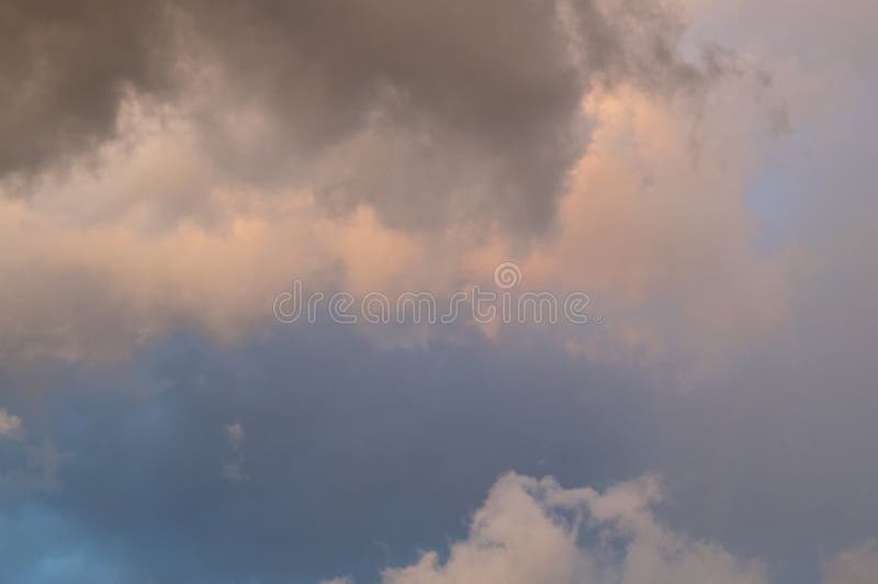 Storm clouds in sky at sunset over bonita springs florida