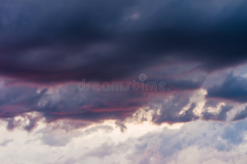 Storm clouds at sunset