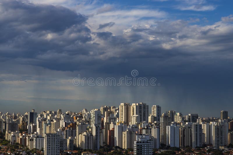 The storm is coming. Hurricane. Ground and sky. Cityscape. Sao Paulo city landscape royalty free stock image The storm is coming. Hurricane. Ground and sky. Cityscape. Sao Paulo city landscape royalty free stock image