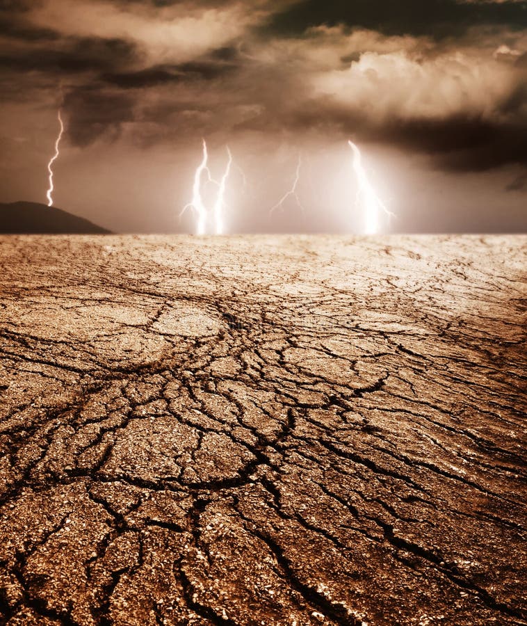 Download Storm in a desert stock photo. Image of natural, cracked - 17209002