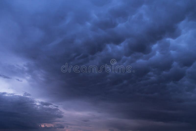 Epic Storm Clouds, Sky, Blue Dark Clouds Background Texture Stock Image