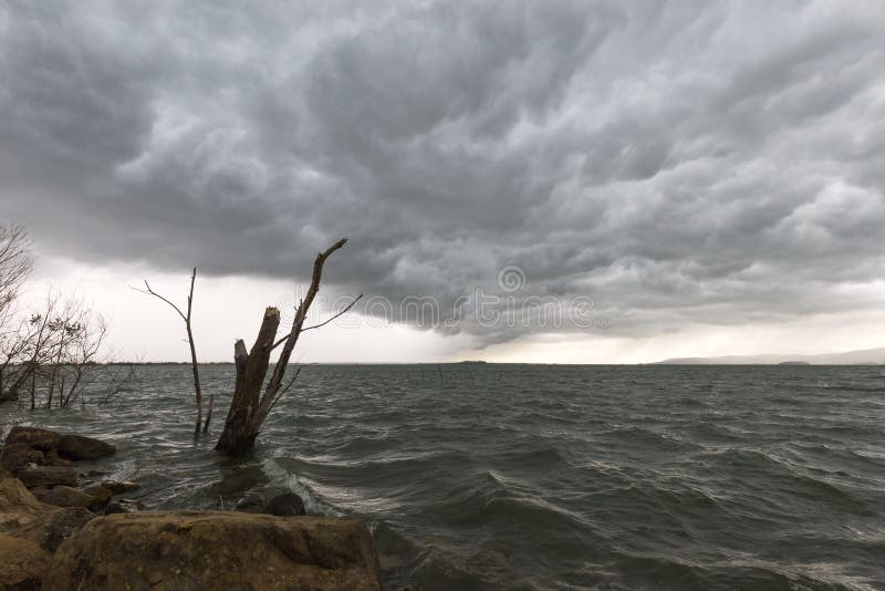 Storm at the lake stock photo. Image of clouds, lago 97553520