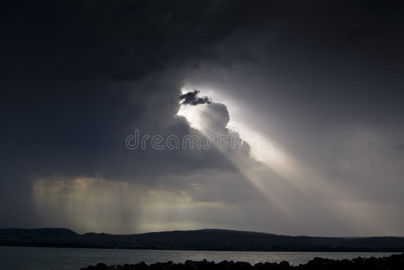 Storm over the lake Balaton