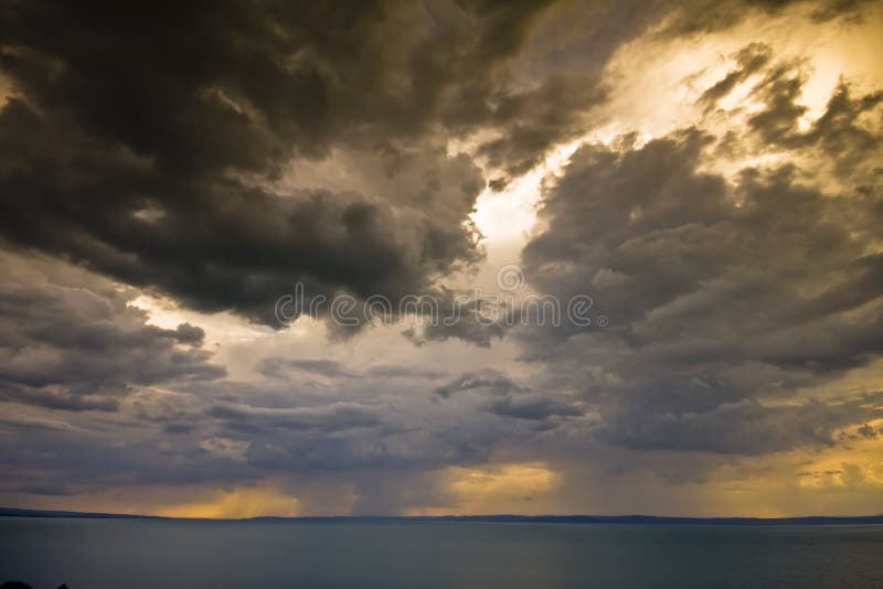Storm over the lake Balaton