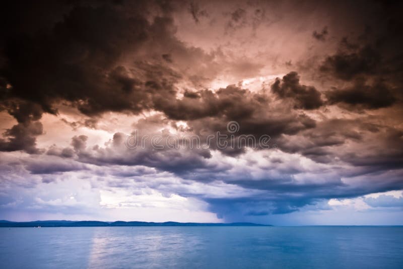 Storm over the lake Balaton