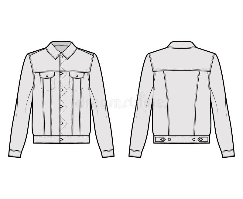 Denim Jacket Stock Illustrations – 2,597 Denim Jacket Stock ...