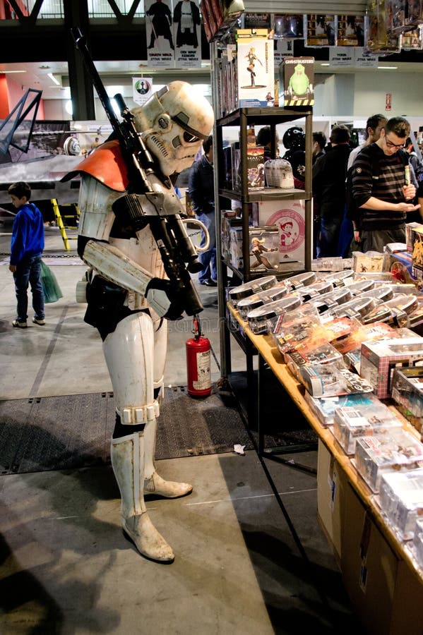 Stormtrooper em Cartoomics 2014 imagens de stock Stormtrooper em Cartoomics 2014 imagens de stock