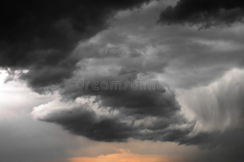 Stormy clouds at sunset stock photography Stormy clouds at sunset stock photography