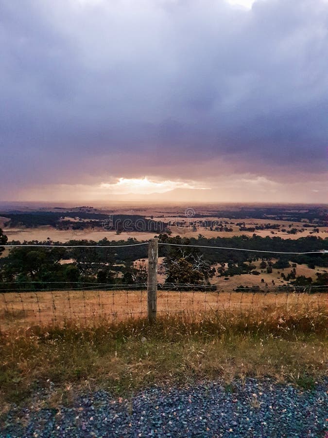 Stormy Country Horizon stock image. Image of plain, sunrise 238174045