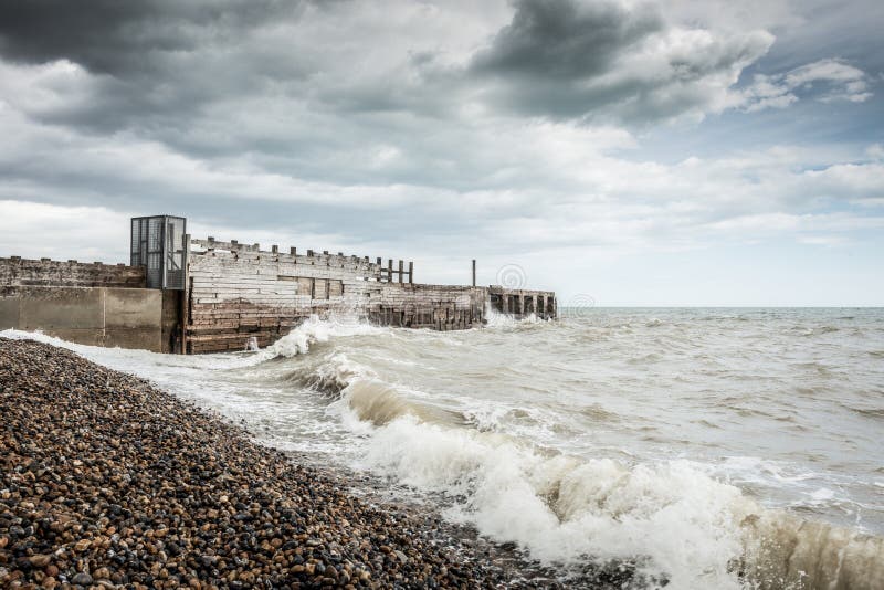 A stormy day at the beach