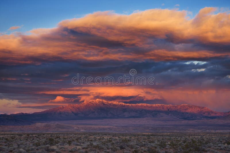 Stormy Desert Sunset