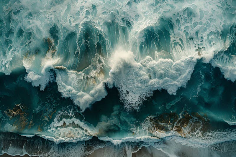 Stormy ocean, beautiful nature view, dangerous situation royalty free illustration