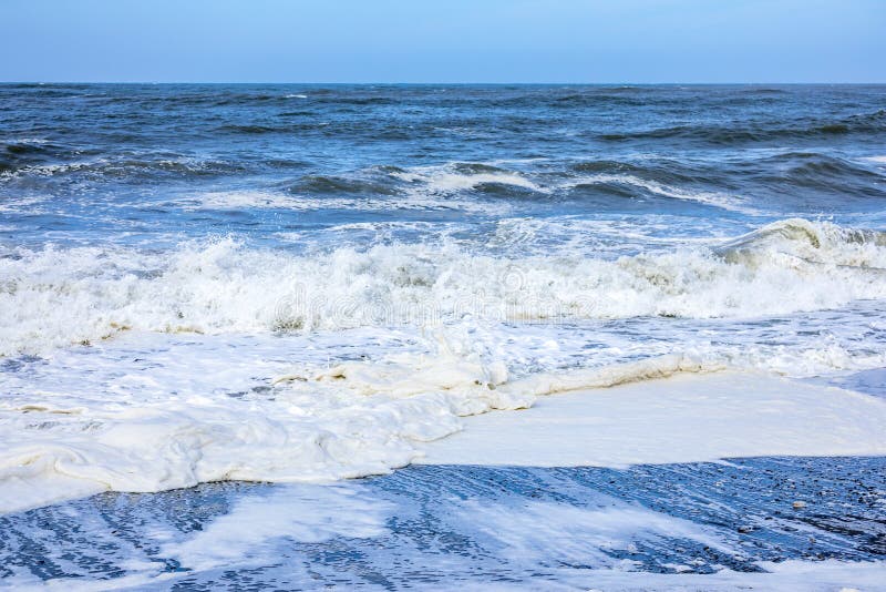 Stormy Ocean Scenery Background Stock Image - Image of seasonal, space ...