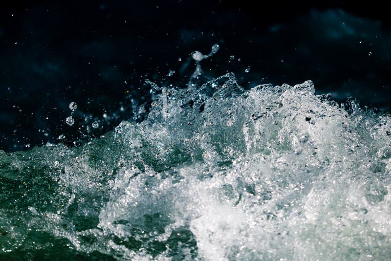 Stormy waves in the ocean as a background