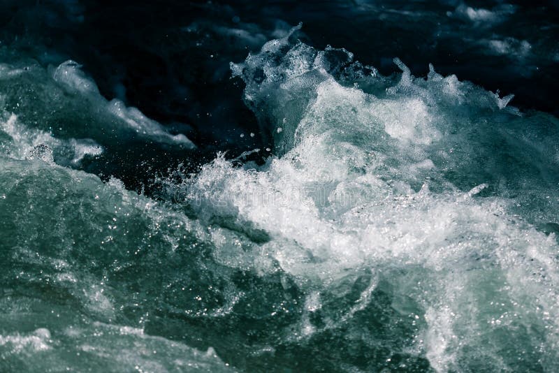 Stormy waves in the ocean as a background
