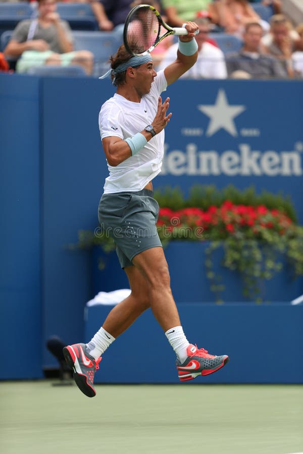 Storslagen Slam för tolv gånger Rafael Nadal för mästare duri arkivbilder