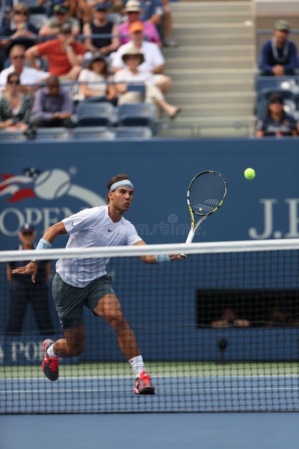 Storslagen Slam för tolv gånger Rafael Nadal för mästare duri royaltyfri foto