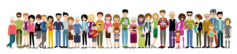 Stort baner av folk vektor illustrationer Stort baner av folk vektor illustrationer