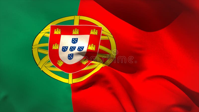 Stort vinka för Portugal nationsflagga