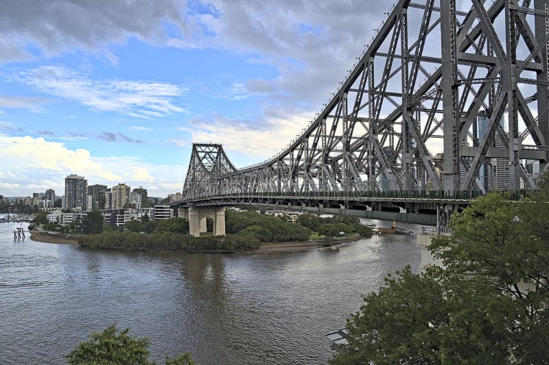 The Story Bridge In Brisbane And The Brisbane River Stock ...
