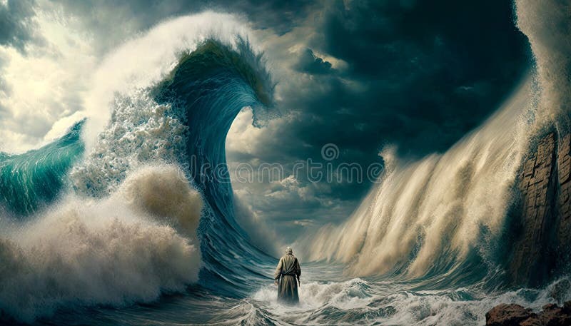 Moses Separate Sea Exodus Stock Illustration 732293434  Shutterstock