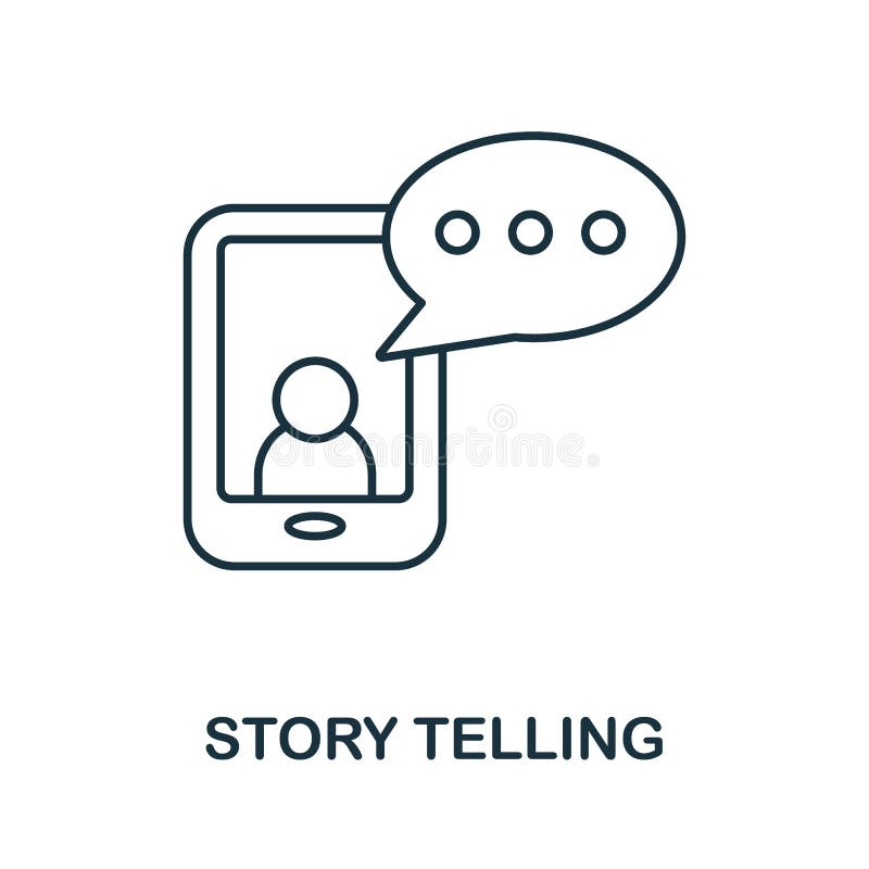 Story Telling Icon Line Simple Icon for Templates Web Design and Story Telling Icon Line Simple Icon for Templates Web Design and