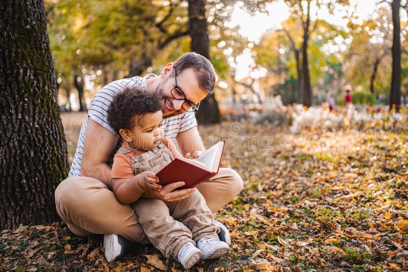 Story Time: Learning and Bonding in Nature royalty free stock photos