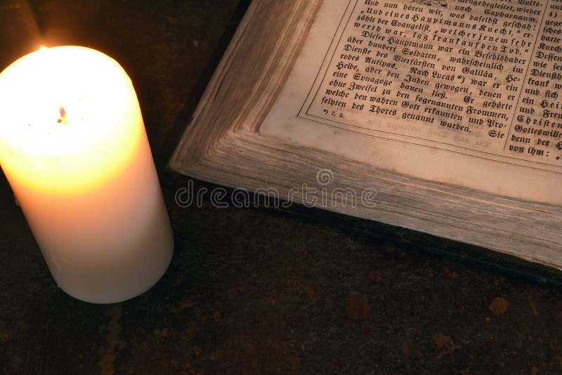 Storybook Candle Book Diary Magic Book Old History Stock Image Image
