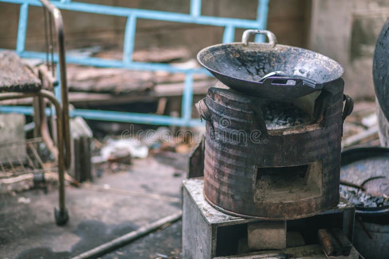 Stove charcoal in house stock image. Image of ancient 73723199