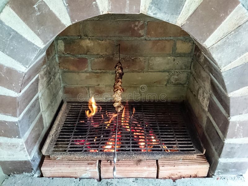 Stoves with One Shish Kebab Stock Photo Image of cuisine, grill 79874868