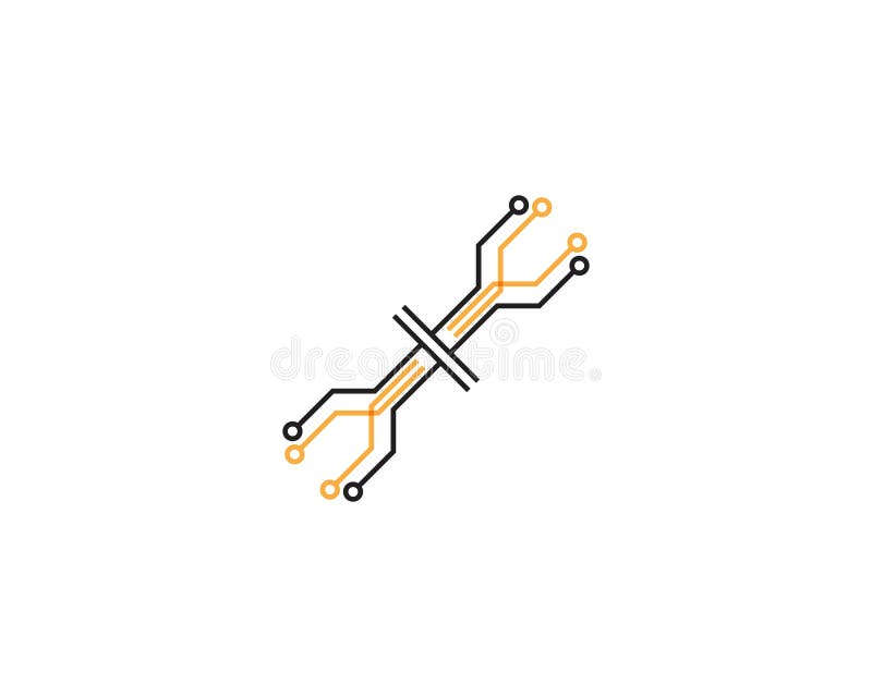 Str? mkretsLogo Template vektor royaltyfri illustrationer
