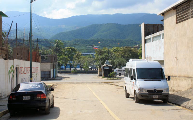 Straat in dichtbij hoofdstad Caracas royalty-vrije stock foto Straat in dichtbij hoofdstad Caracas royalty-vrije stock foto