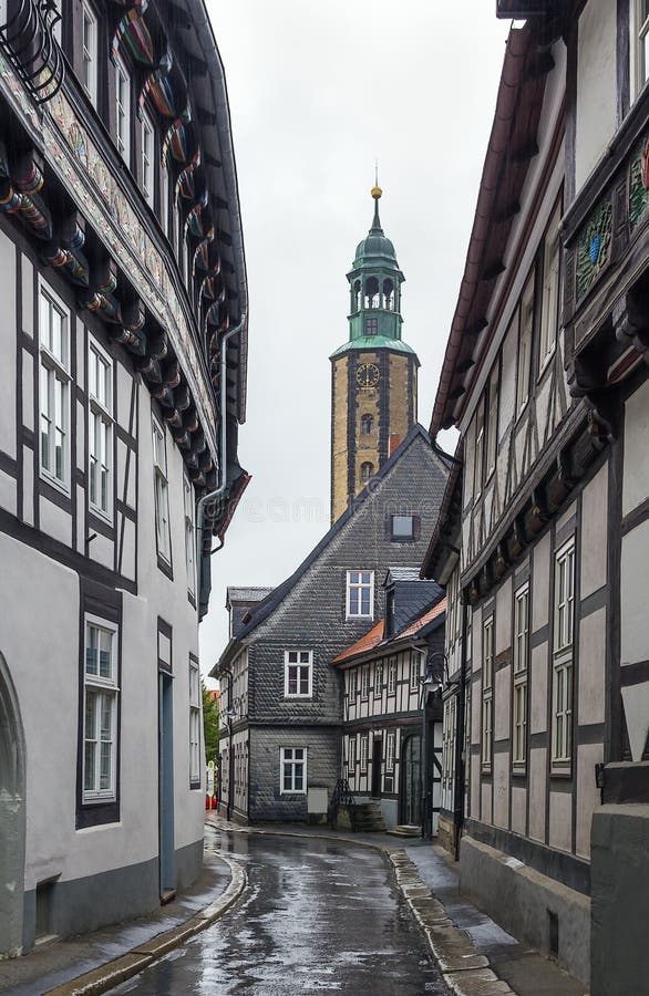 Straat in Goslar, Duitsland