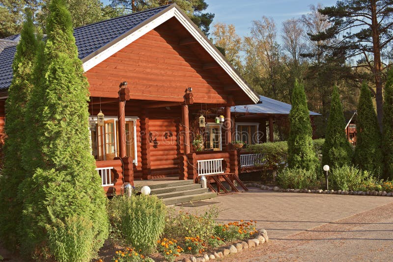 Country house in the forest in summer. Country house in the forest in summer