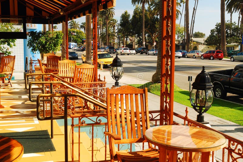 Straatmening over Santa Monica royalty-vrije stock fotografie Straatmening over Santa Monica royalty-vrije stock fotografie