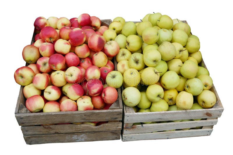 Straatverkoop van verse groene en rode appelen royalty-vrije stock afbeeldingen Straatverkoop van verse groene en rode appelen royalty-vrije stock afbeeldingen
