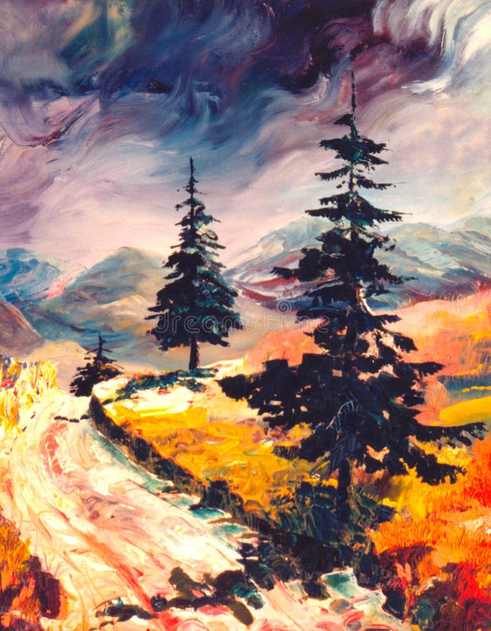 Strada d'autunno illustrazione vettoriale