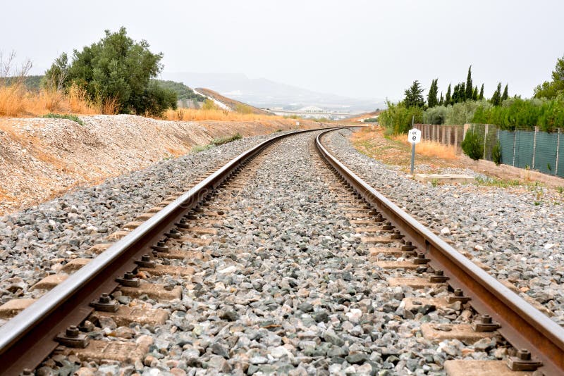Strada Ferroviaria Del Treno fotografia stock Strada Ferroviaria Del Treno fotografia stock