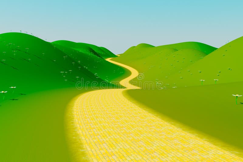Strada gialla del mattone