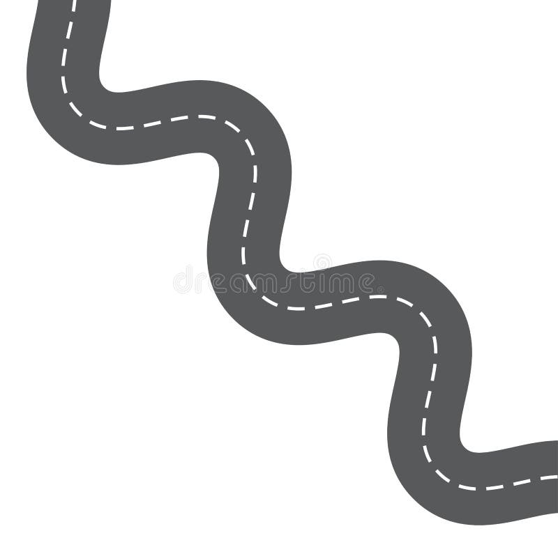 Strada principale della strada, percorso di asfalto isolato su fondo bianco royalty illustrazione gratis Strada principale della strada, percorso di asfalto isolato su fondo bianco royalty illustrazione gratis
